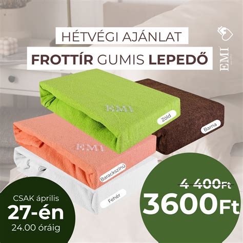 Frottír anyagú lepedő