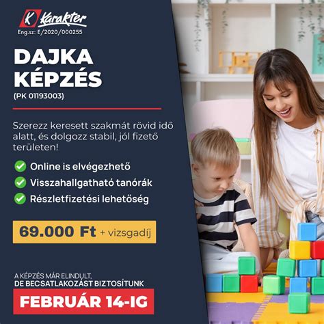 Online dajka képzés platform felület