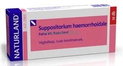 A Suppositorium haemorrhoidale FoNo VII. Naturland végbélkúp csomagolása