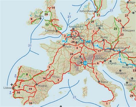 Európai teherforgalmi tilalmak térképe