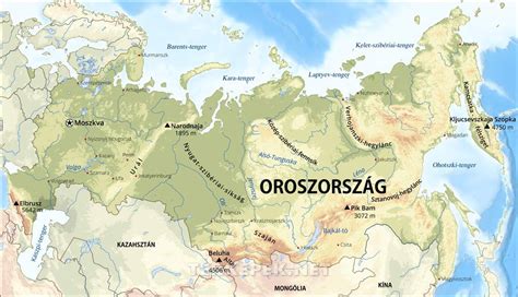 Oroszország térképe demográfiai adatokkal