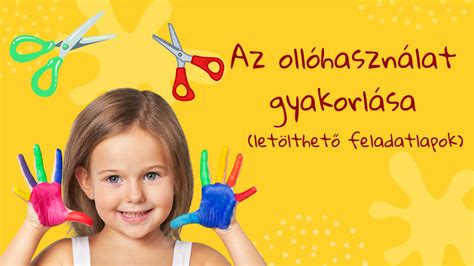 gyermek olló használat közben