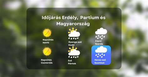 Időjárás előrejelzés grafikonon hőmérséklettel és csapadékkal