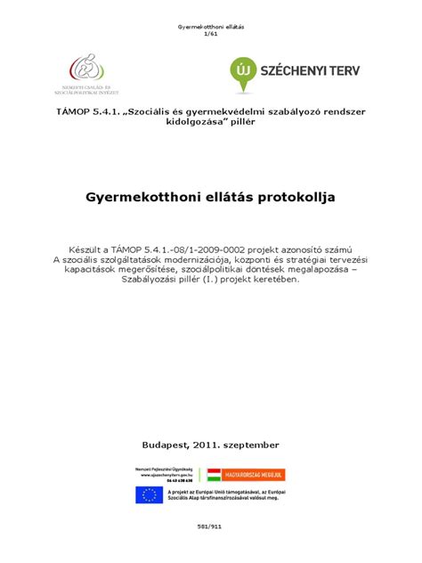 Gyermekotthoni ellátás modellje