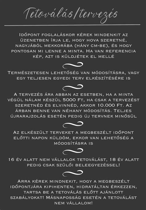 Példa minimális ajánlott tetoválás betűméretekre és arányokra