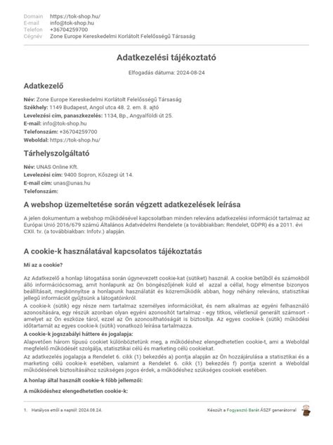 Mellékhatások tájékoztató