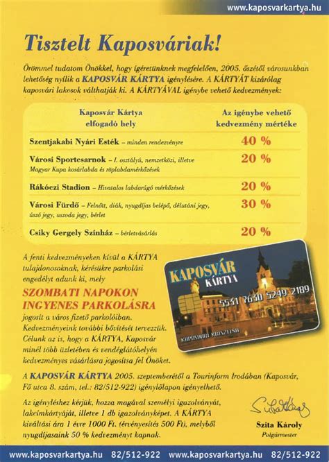 Kaposvár Kártya arculata