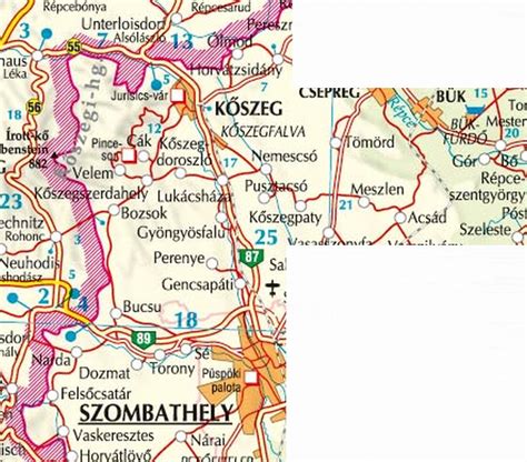 Térkép Kőszeg elhelyezkedéséről