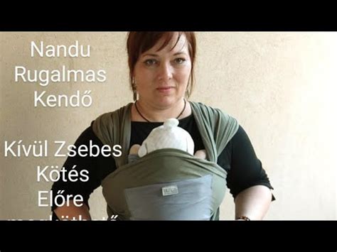 Rugalmas kendő kívül zsebes kötésének illusztrációja
