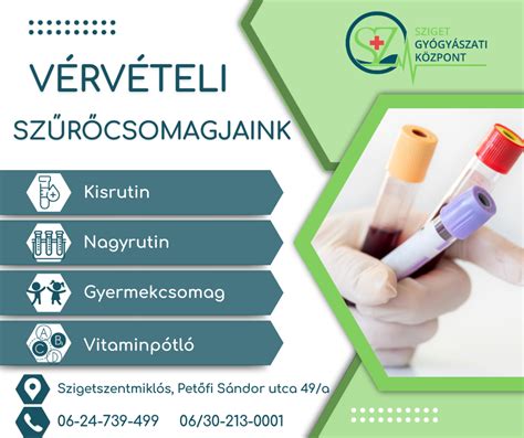 Vérvételi laboratórium tájékoztatója díjról Nádudvaron