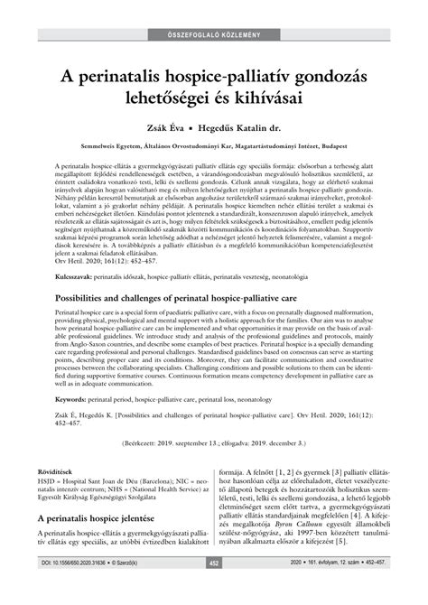 Perinatalis hospice ellátás szemléltetése