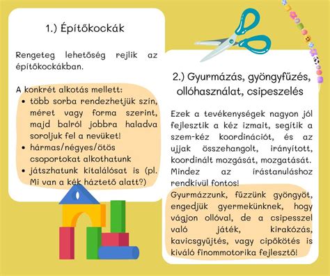 A finommotorika területei: kéz, ujjak, szem, száj