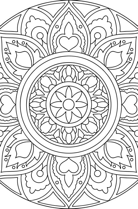 Mandala minta a szívcsakra szimbólumaival