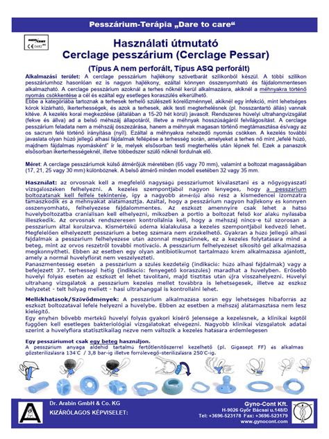 Cerclage és Arabin pesszárium alkalmazása