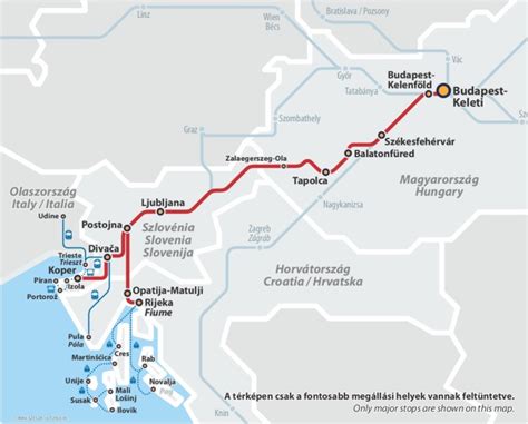 Retró Istria Expressz vonat útvonal térkép