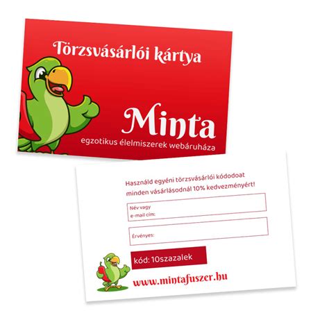 Törzsvásárlói kártya illusztráció