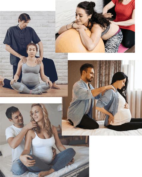 Várandós nő relaxál kismama masszázs közben