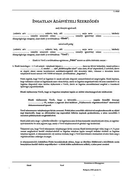 Ingatlan adásvétel: szerződés és szavatosság