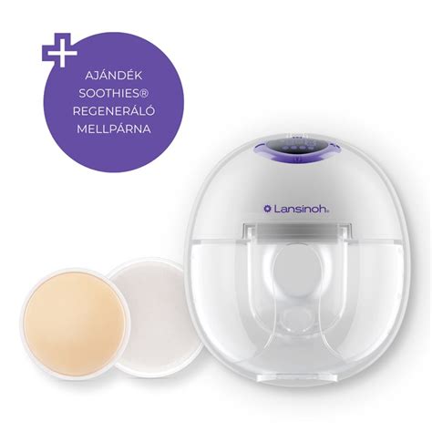 Lansinoh hordható mellszívó működés közben