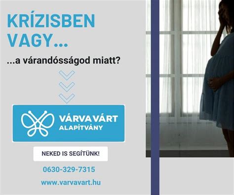 A Várva Várt Alapítvány logója és egy várandós nő sziluettje