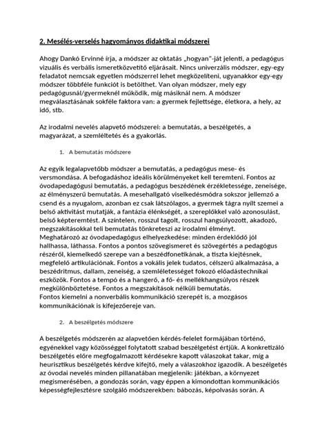 A kisgyermeknevelés módszerei és eszközei
