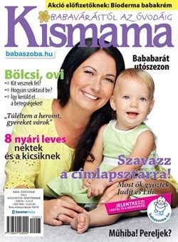 A Kismama magazin címlapja és szerkesztőségi munkafolyamatok