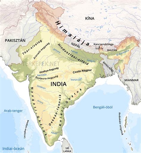 India éghajlati térképe