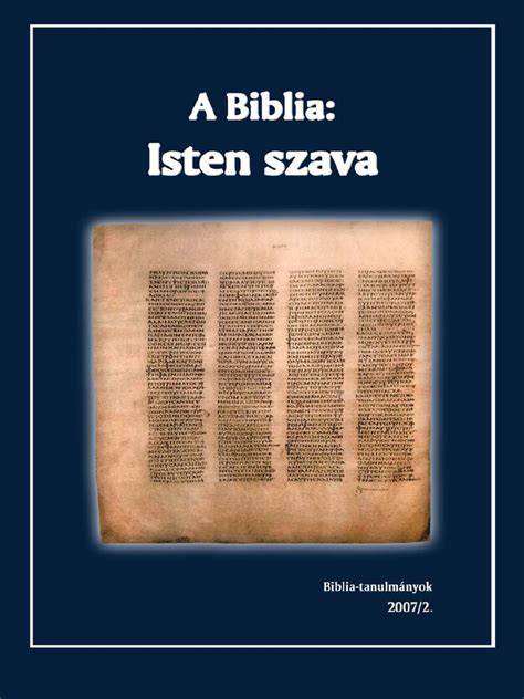 A Biblia mint Isten ihletett szava