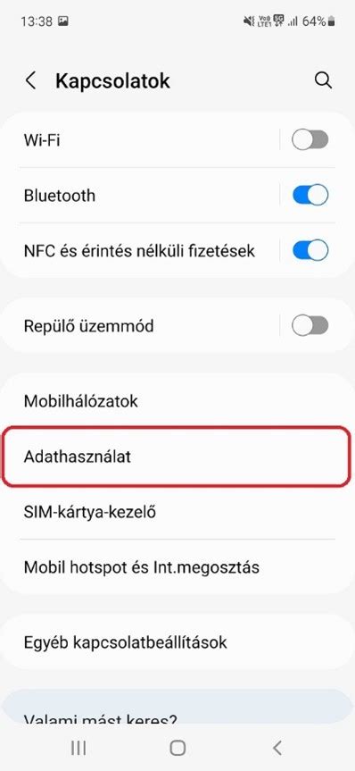 Alkalmazászár beállítások Android telefonon