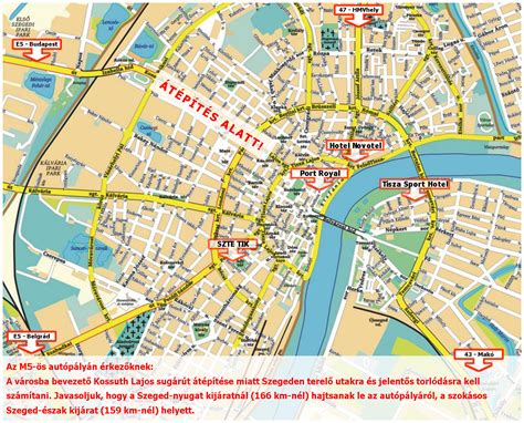 Szeged város térképe bölcsődei intézmények jelölésével