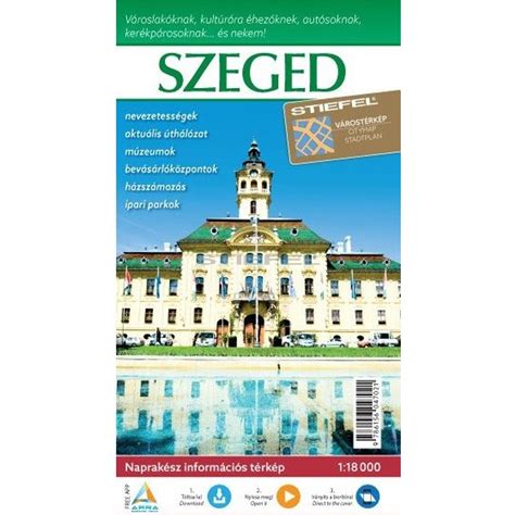 Szeged városának térképe, kiemelve a felújított bölcsőde helyszínét