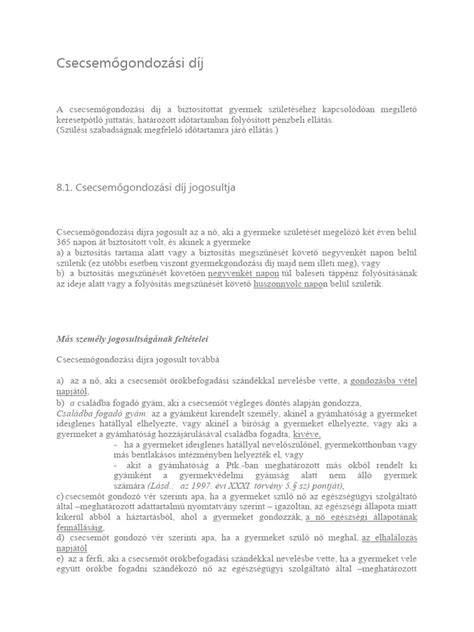 A csecsemőgondozási díj számításának alapjai