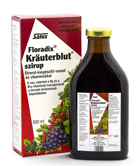 Különböző vas szirupok és tabletták
