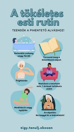Infografika az esti rutin fontosságáról