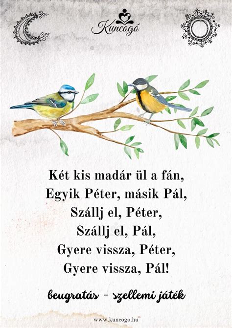Két madár ül a fán - illusztráció