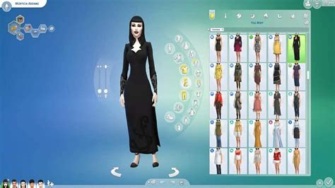 A Sims 4 CAS menüje, ahol a nemi jellemzők beállíthatók