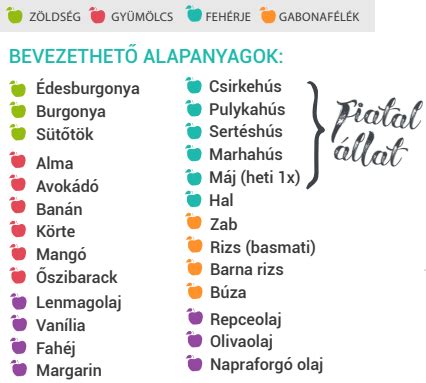hat honapos kiscica etetesi tabla