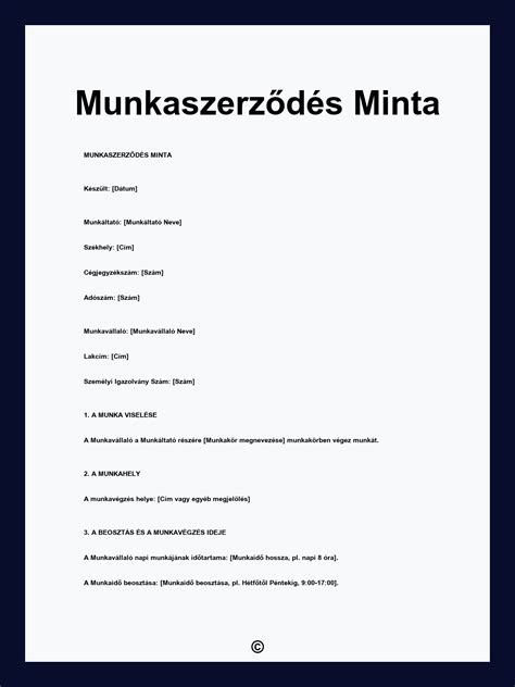 munkaszerződés