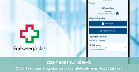 Időpontfoglalás online felületen