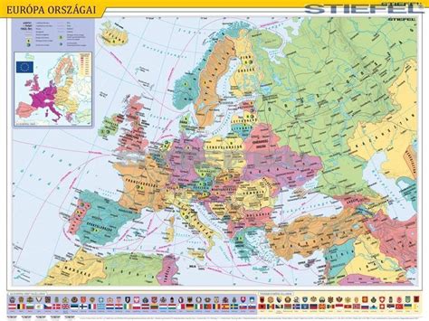 Európa térkép kettős állampolgárság szimbólumokkal
