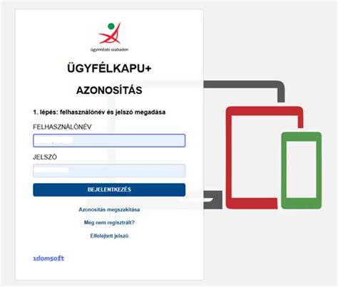 Ügyfélkapu felület