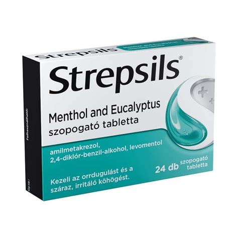 Szoptató anya kezében Strepsils tabletta