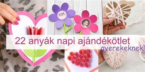 gyerekek által készített anyák napi ajándékok