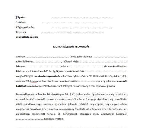 Azonnali hatályú felmondás okai és következményei