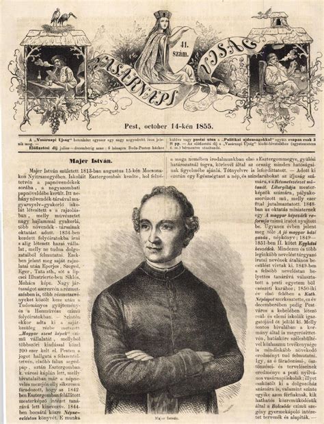 Majer István képe a Vasárnapi Újság 1855. évi 41. számában