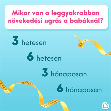 Csecsemő növekedési ugrások ütemterve
