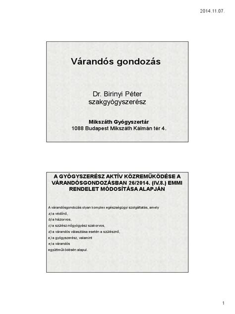 Várandós gondozás lépései