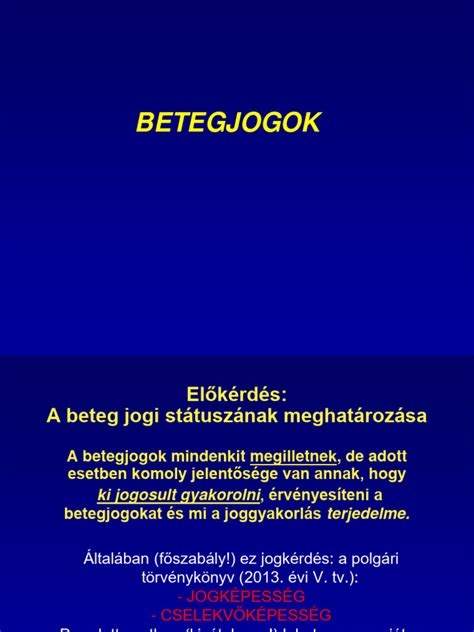 Betegjogok plakát