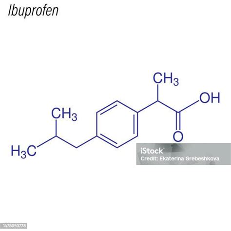 Ibuprofen molekula szerkezete