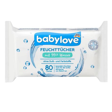 Összetevők listája egy Babylove törlőkendő csomagoláson